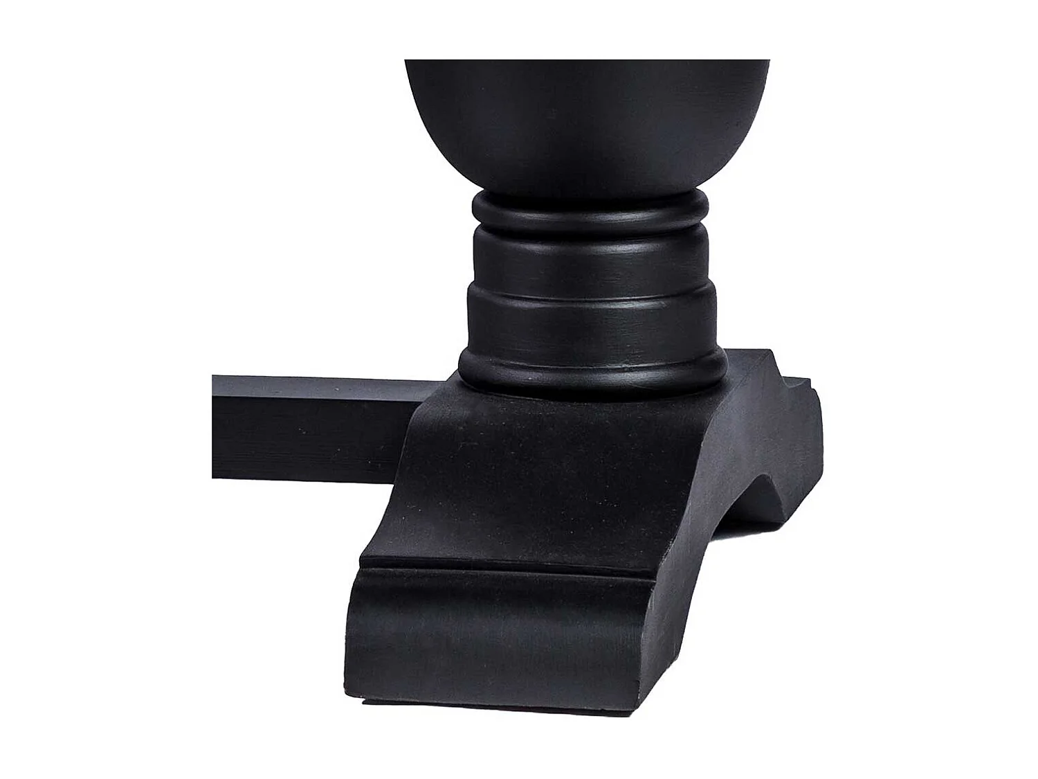 Esszimmer Tisch in Teakfarben und Schwarz Vintage Look