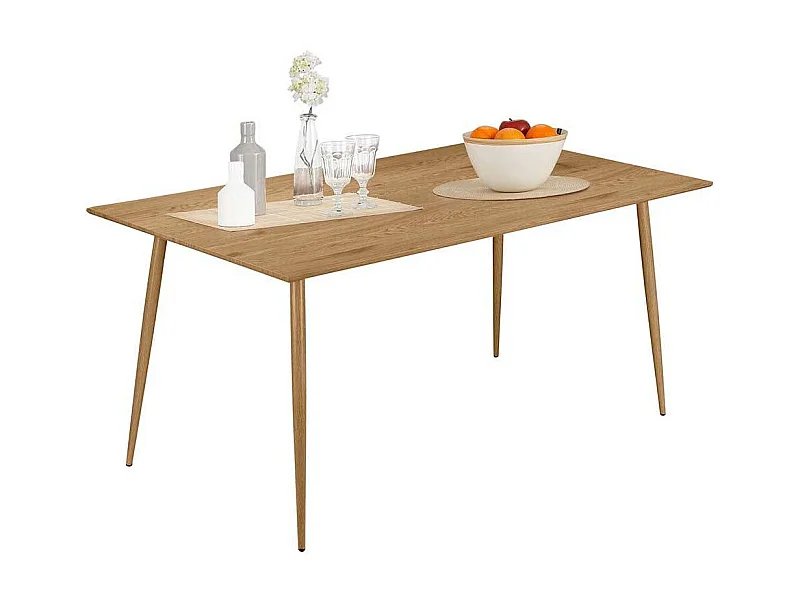 Skandi Esszimmer Tisch in Eichefarben 160 cm breit & 90 cm tief