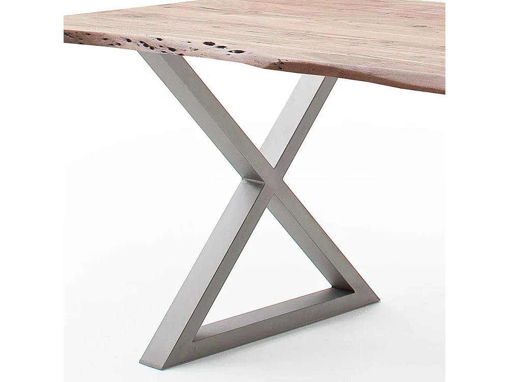 Esstisch Holztisch in modernem Design mit X Gestell