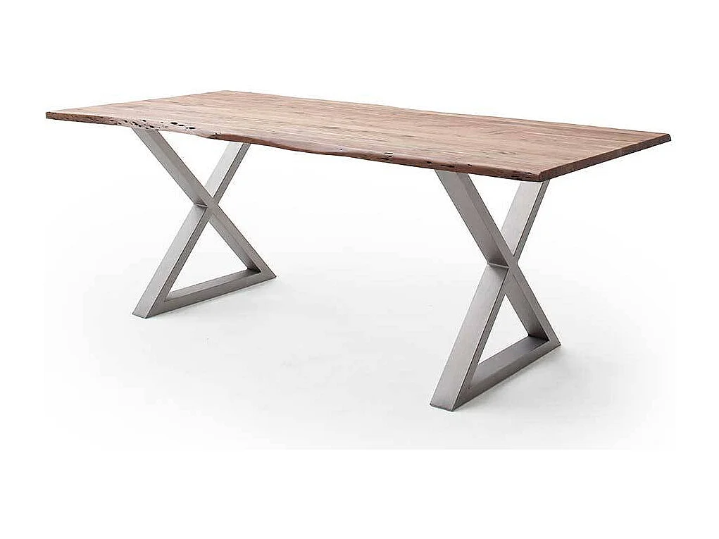Esstisch Holztisch in modernem Design mit X Gestell