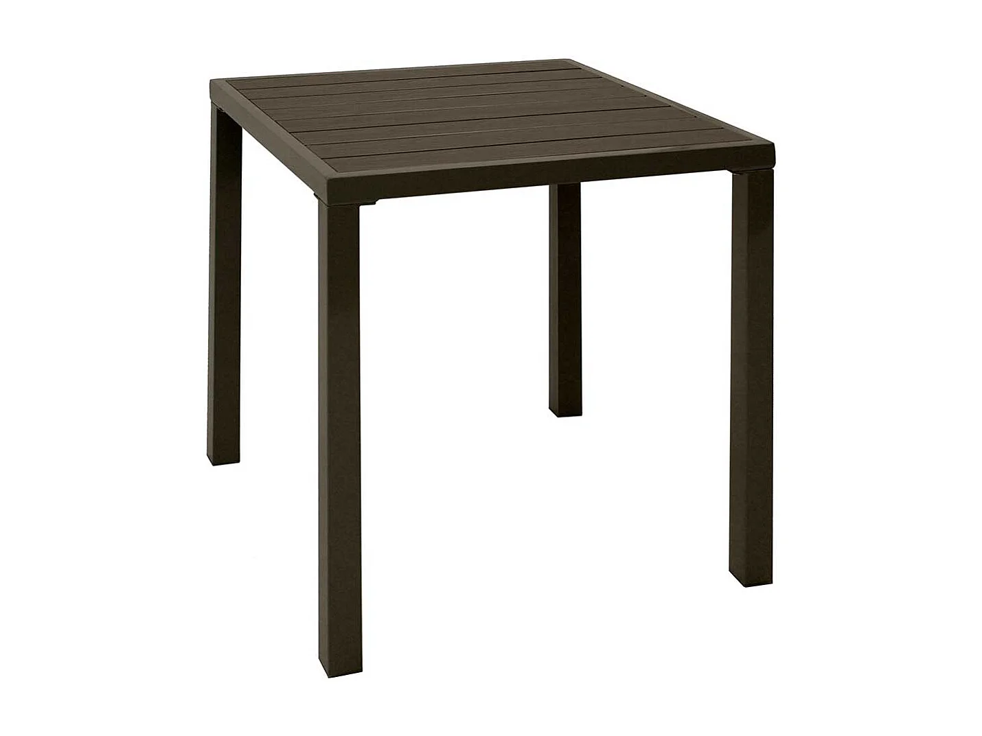 Kleiner Garten Esstisch in Grau quadratischer Tischplatte