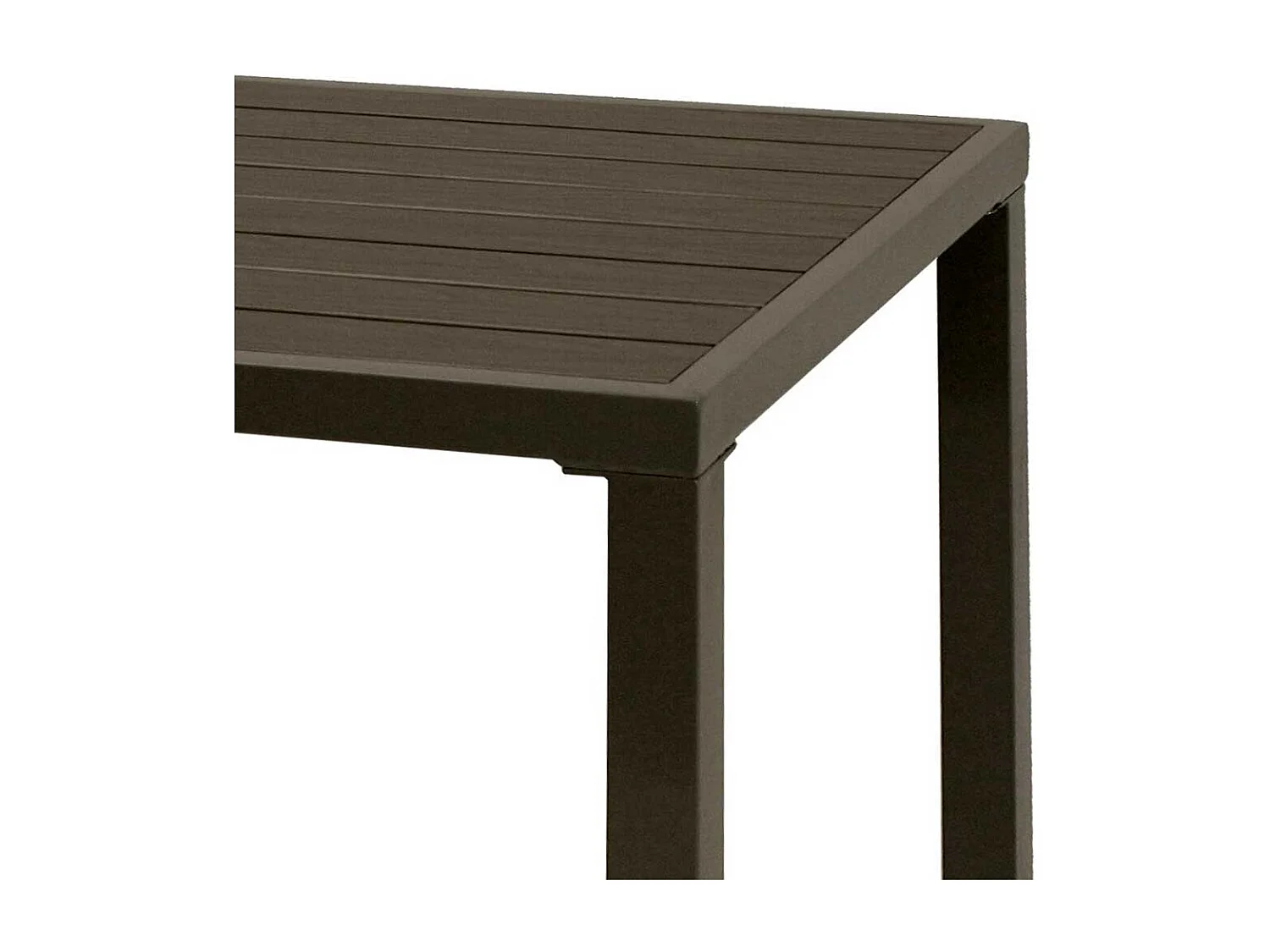 Kleiner Garten Esstisch in Grau quadratischer Tischplatte