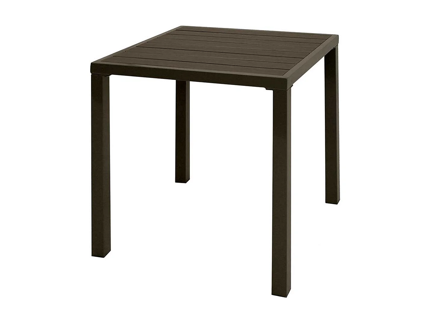 Kleiner Garten Esstisch in Grau quadratischer Tischplatte