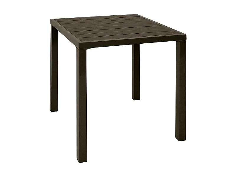 Kleiner Garten Esstisch in Grau quadratischer Tischplatte