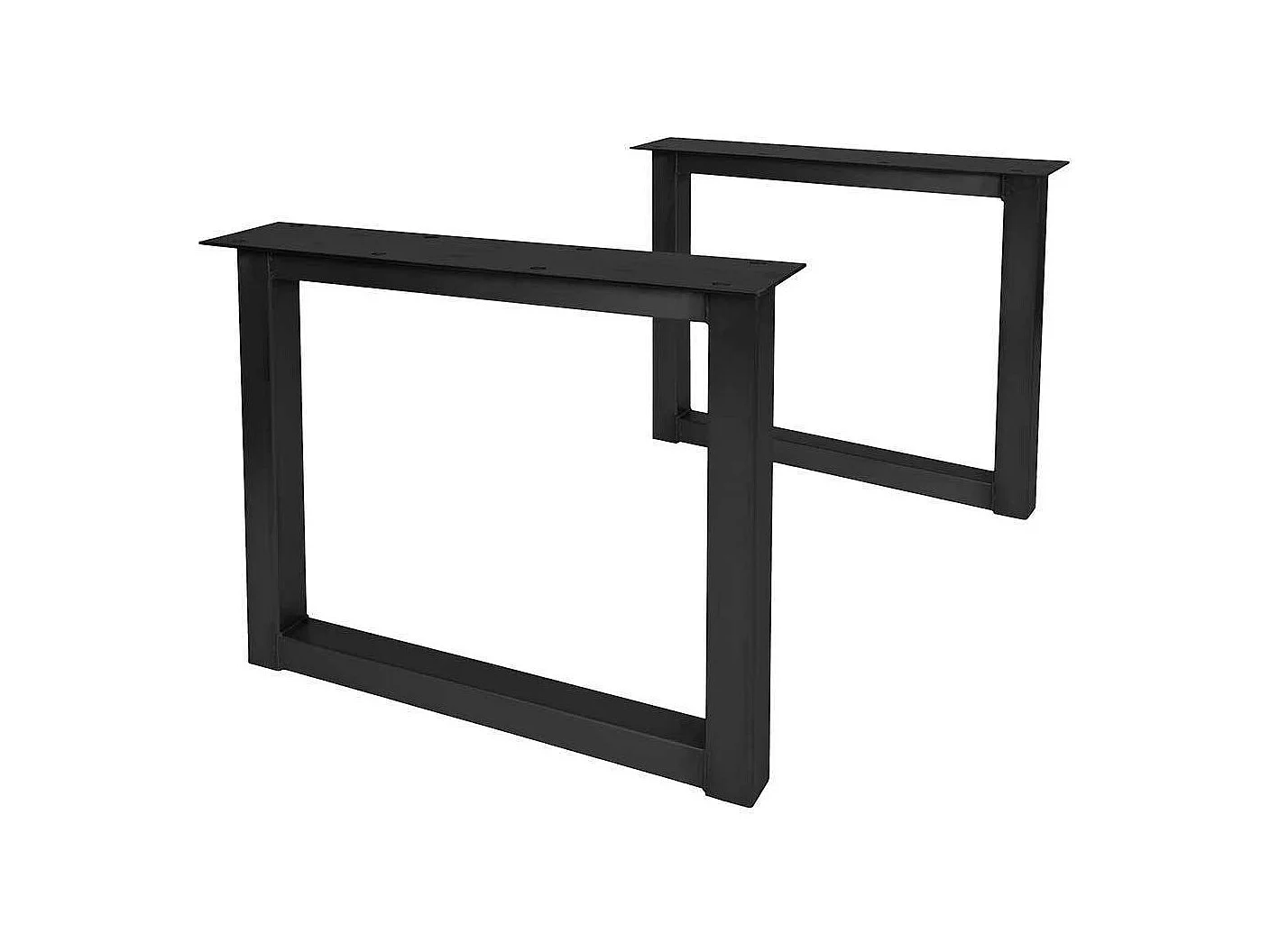 Esstisch aus Teak Recyclingholz und Stahl Industriedesign