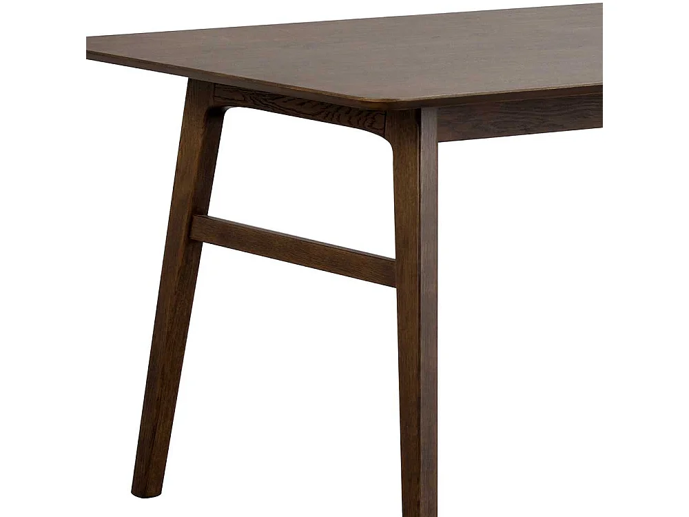 Tisch Esszimmer in Eiche dunkel rechteckiger Tischplatte