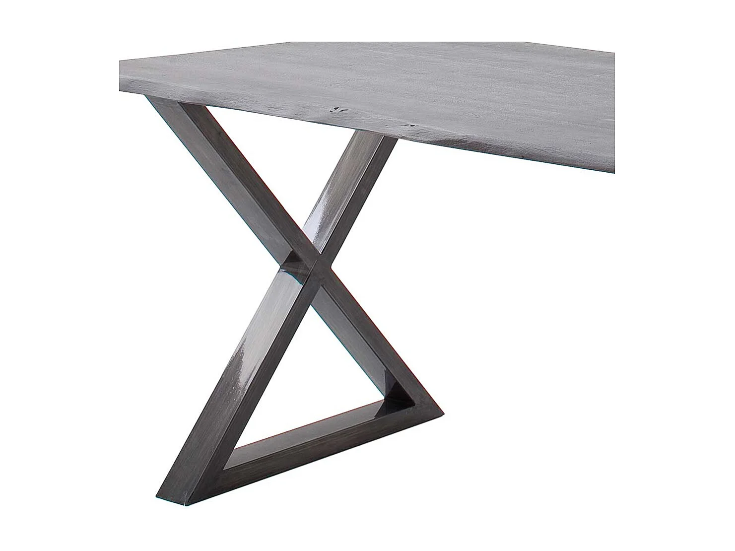 Esstisch Holztisch aus Akazie Massivholz mit X Gestell