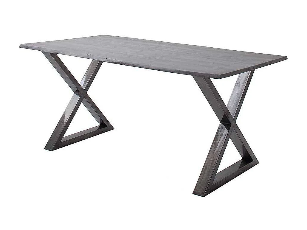 Esstisch Holztisch aus Akazie Massivholz mit X Gestell