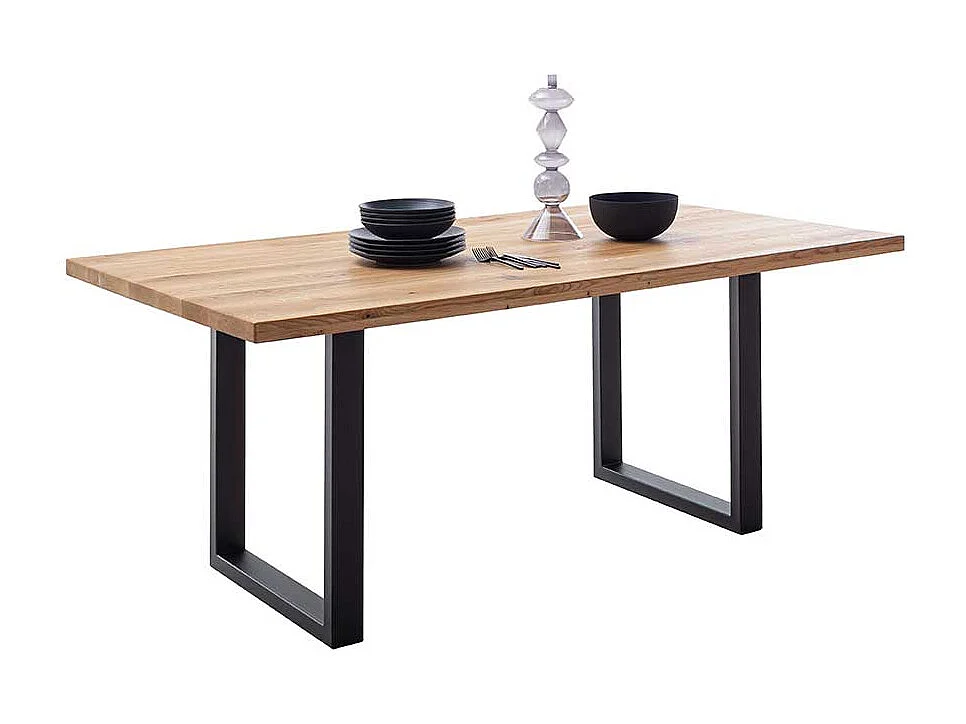 Esstisch Tisch Massivholz aus Wildeiche Massivholz im Industry und Loft Stil