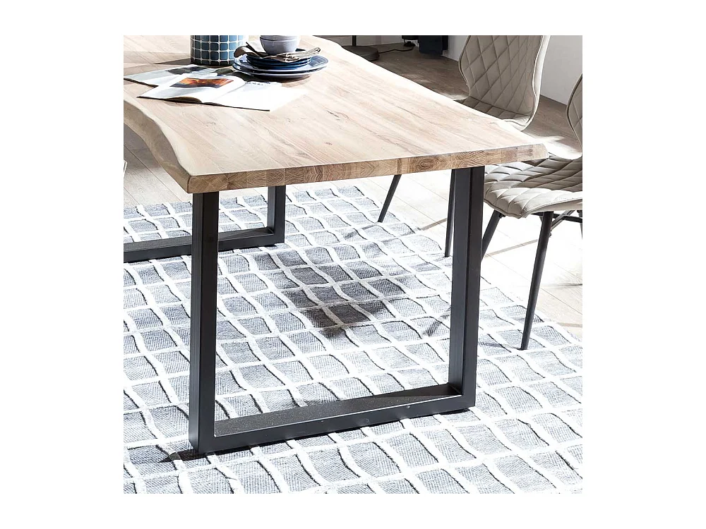 Echtholztisch 300x110 cm Bügelgestell