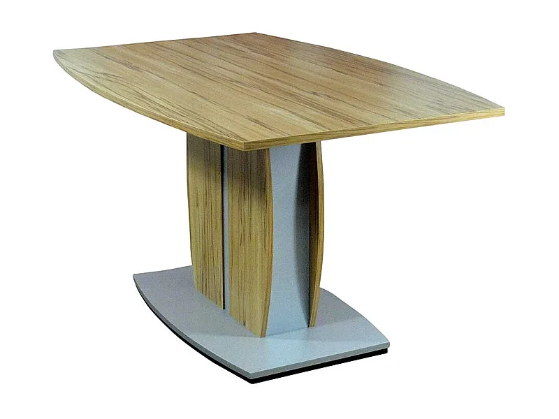 Esszimmertisch in Bootsform Grau und Kernbuche