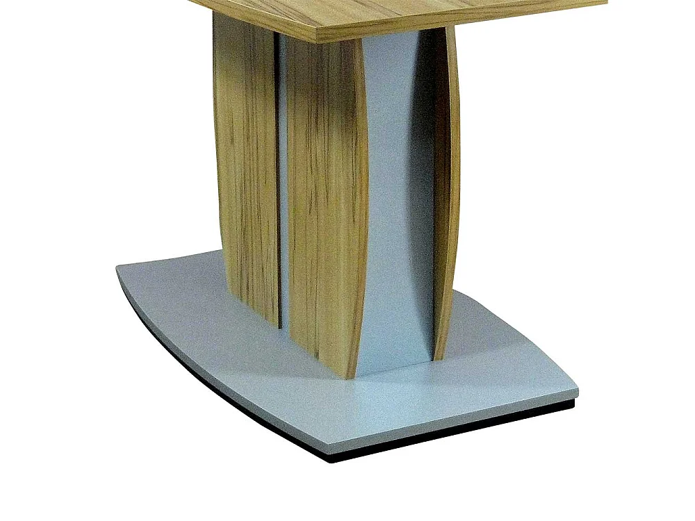 Esszimmertisch in Bootsform Grau und Kernbuche