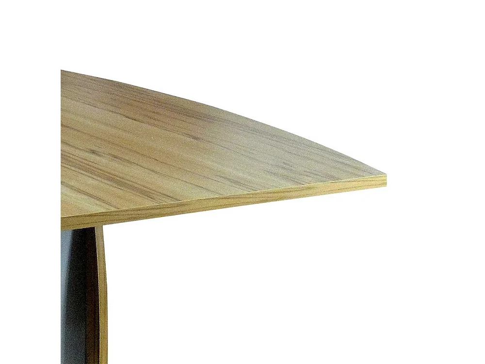 Esszimmertisch in Bootsform Grau und Kernbuche