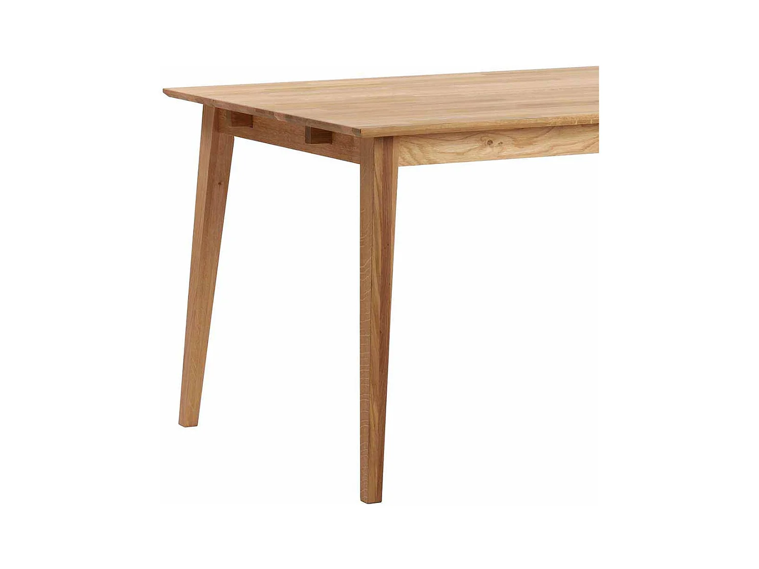 Massiv Esstisch aus Eiche geölt Ansteckplatte