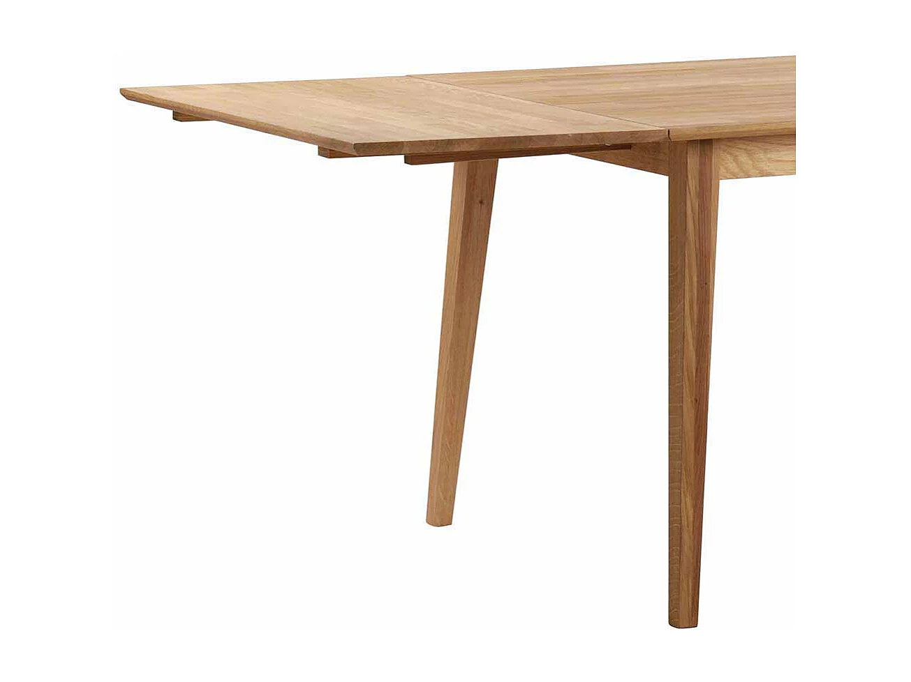 Massiv Esstisch aus Eiche geölt Ansteckplatte