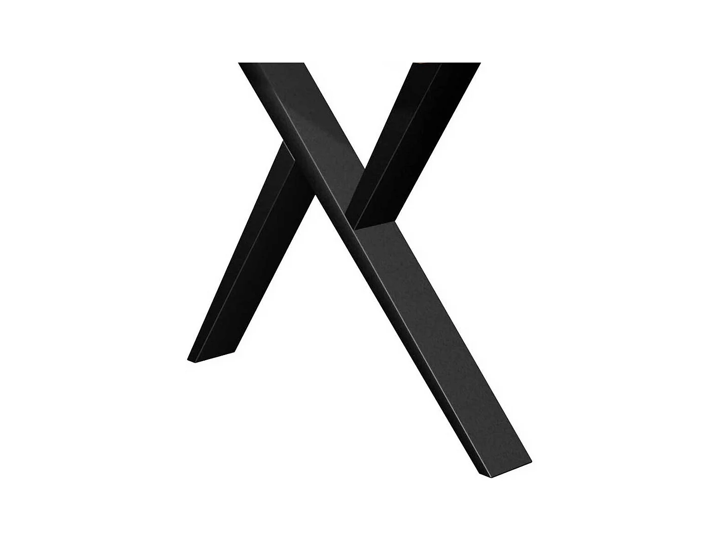 Küchentisch mit Baumkante aus Eiche Massivholz Vierfußgestell aus Metall