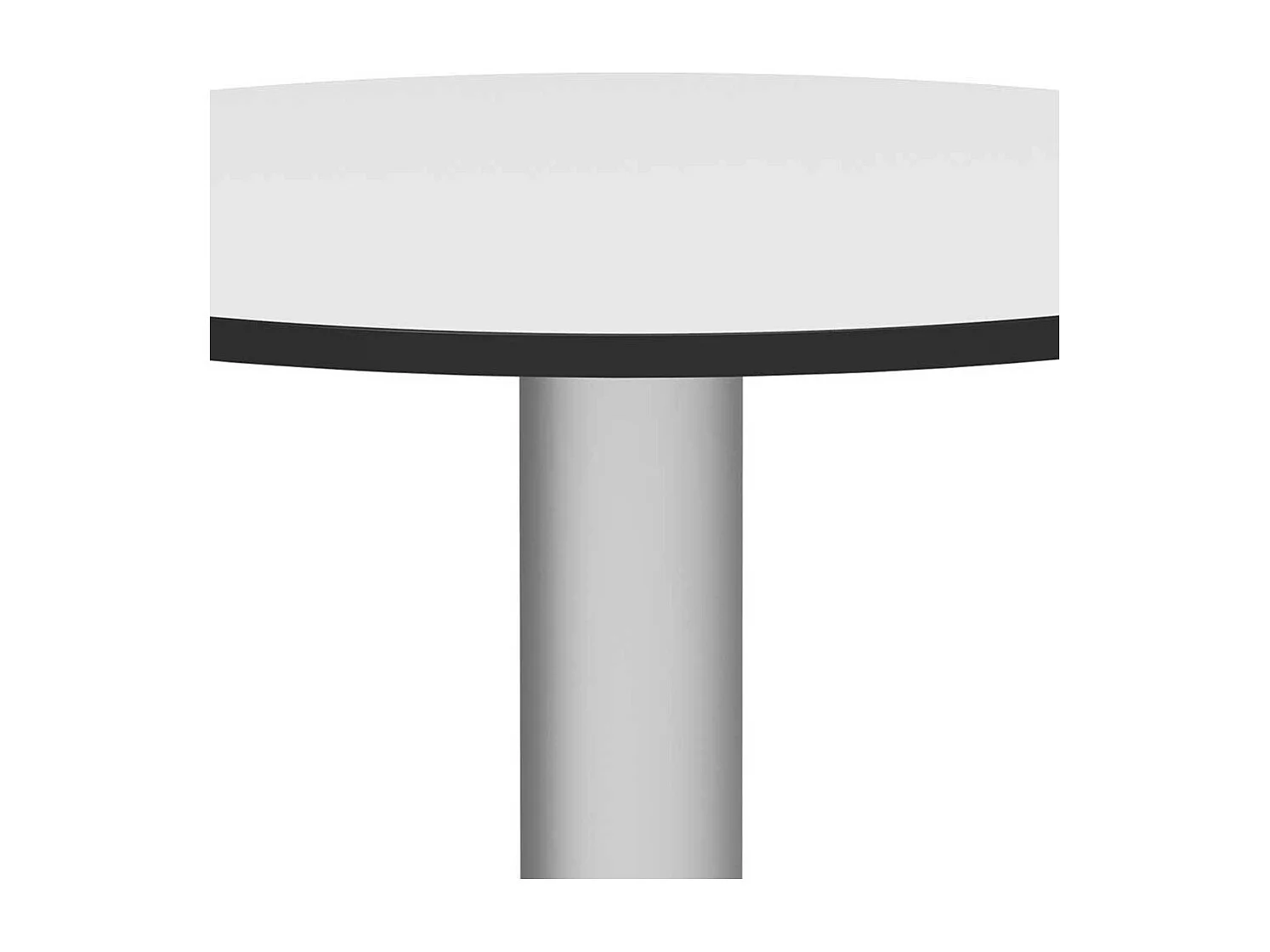 Runder Konferenztisch in Wei� Grau 90 cm