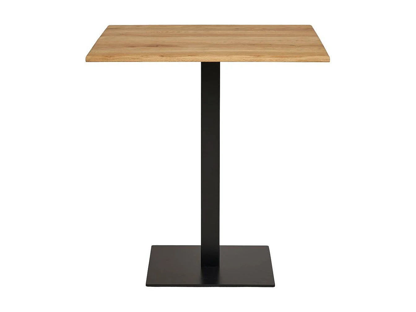 Massivholztisch Küchentisch in quadratischer Form auf Säulengestell