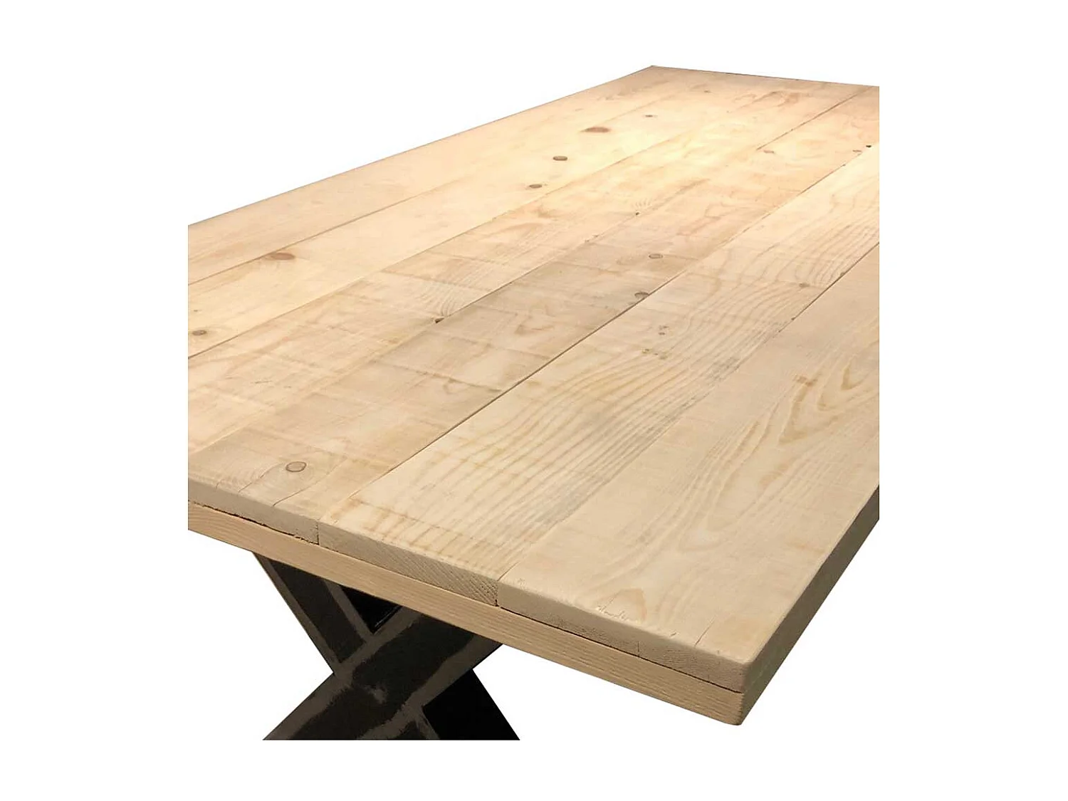 Gerüstholz Tisch Metallgestell X Form modernem Design