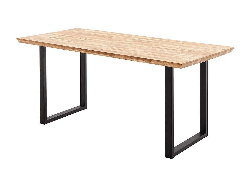 Esstisch Esszimmertisch aus Metall und Zerreiche Massivholz