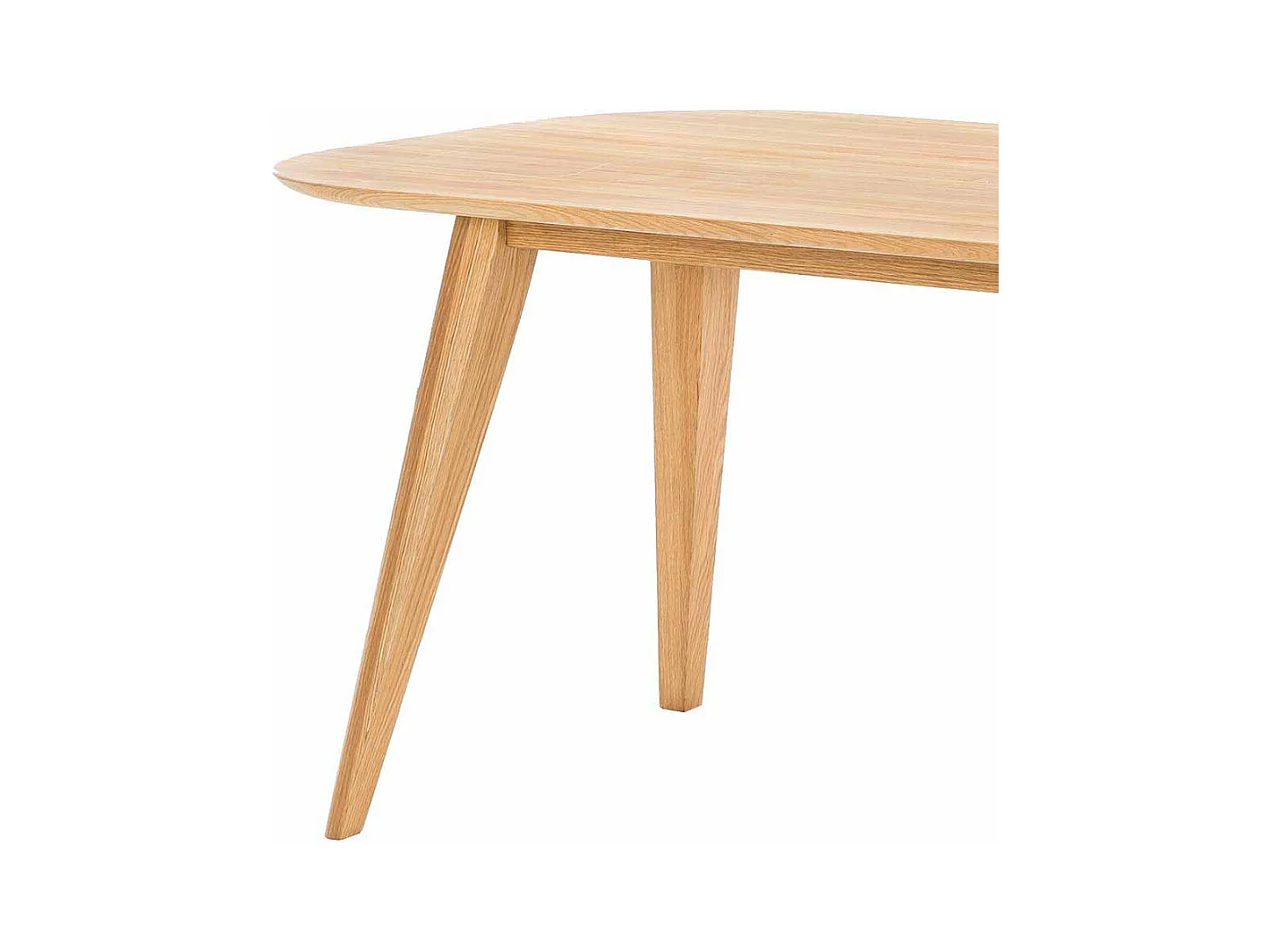 Massivholztisch aus Eiche natur geölt oval