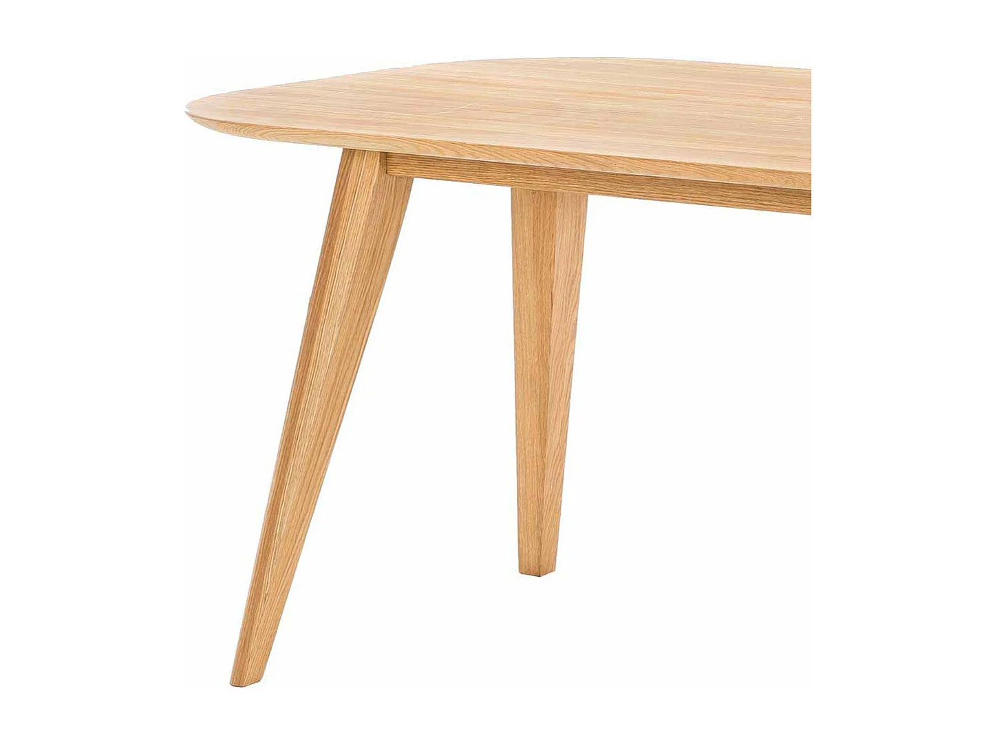 Massivholztisch aus Eiche natur geölt oval