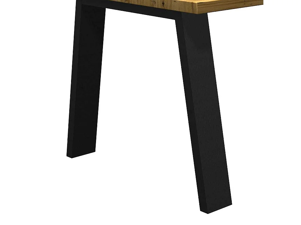 Eichentisch mit Vierfußgestell aus Metall modernem Design