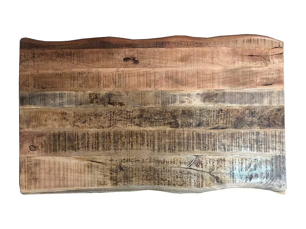 Esstisch aus Mangobaum Massivholz und Eisen Loft Design