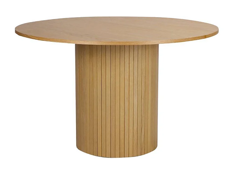 Esstisch Küchentisch in Eichefarben auf Säulengestell