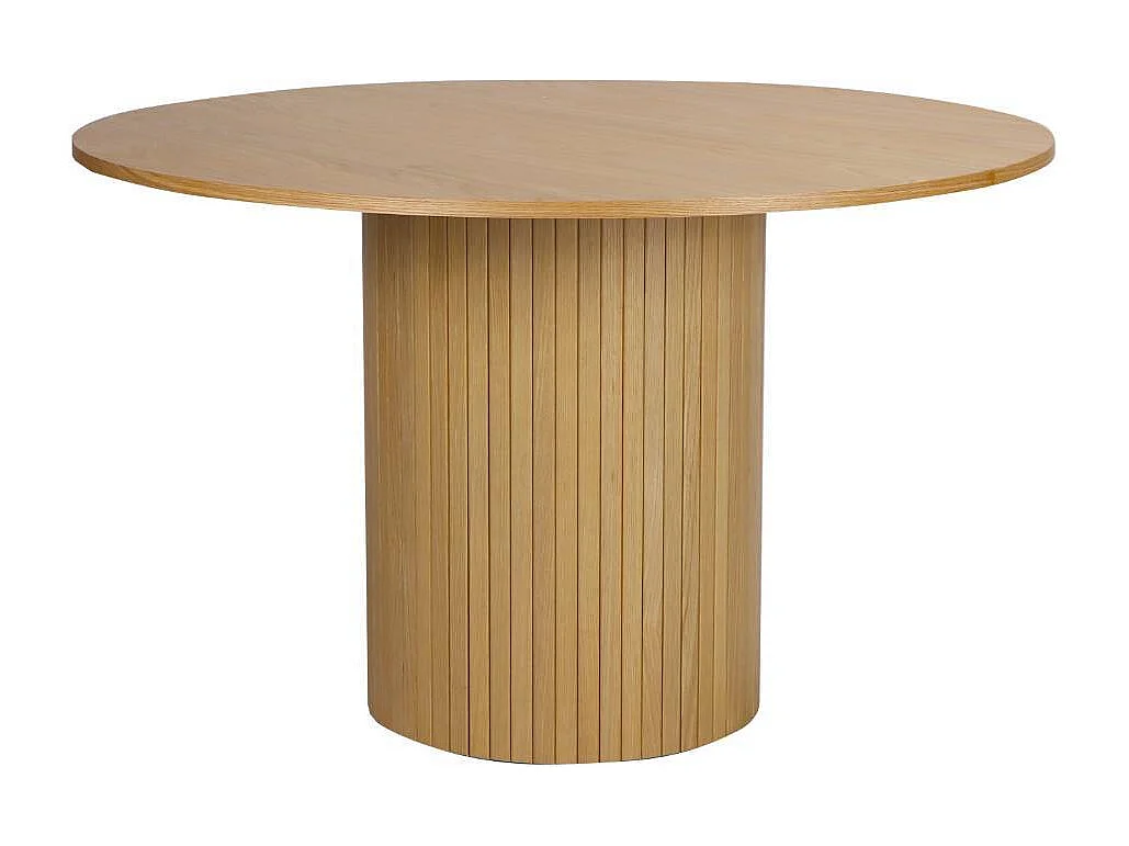 Esstisch Küchentisch in Eichefarben auf Säulengestell