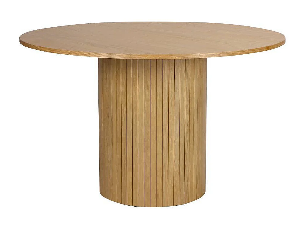 Esstisch Küchentisch in Eichefarben auf Säulengestell