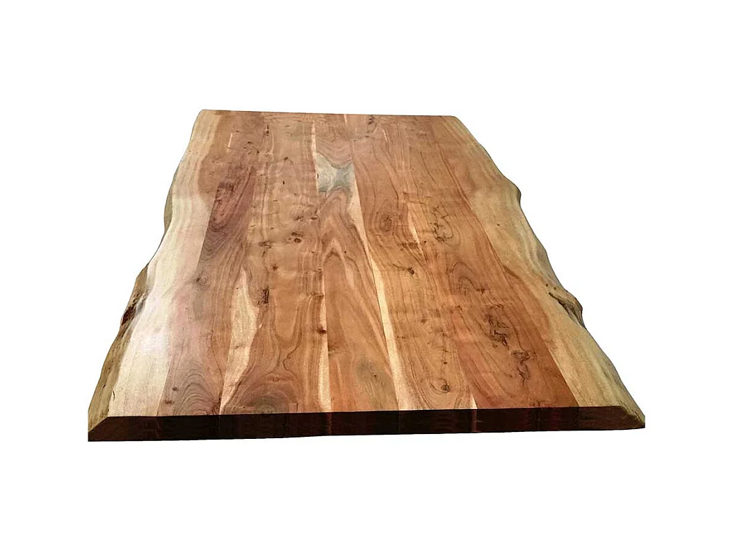 Akazie Massivholztisch mit Metallgestell Industrie Look