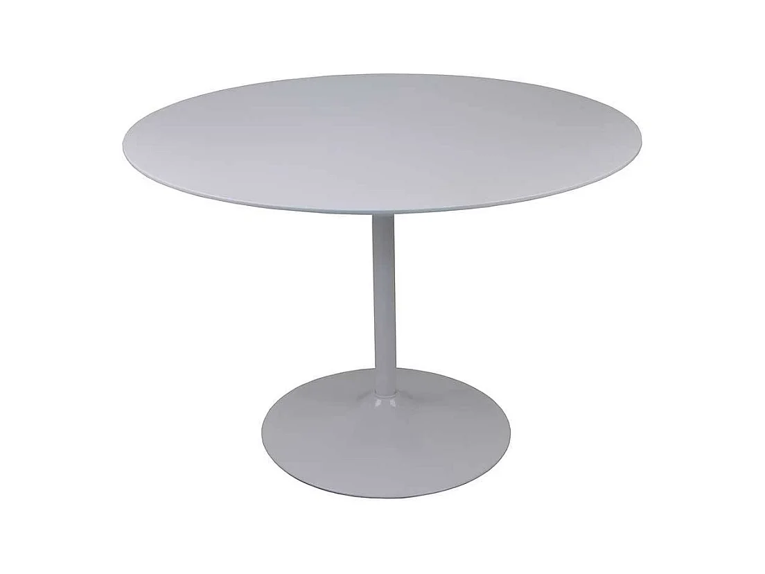 Runder Bistrotisch in Weiß Hochglanz 75 cm hoch