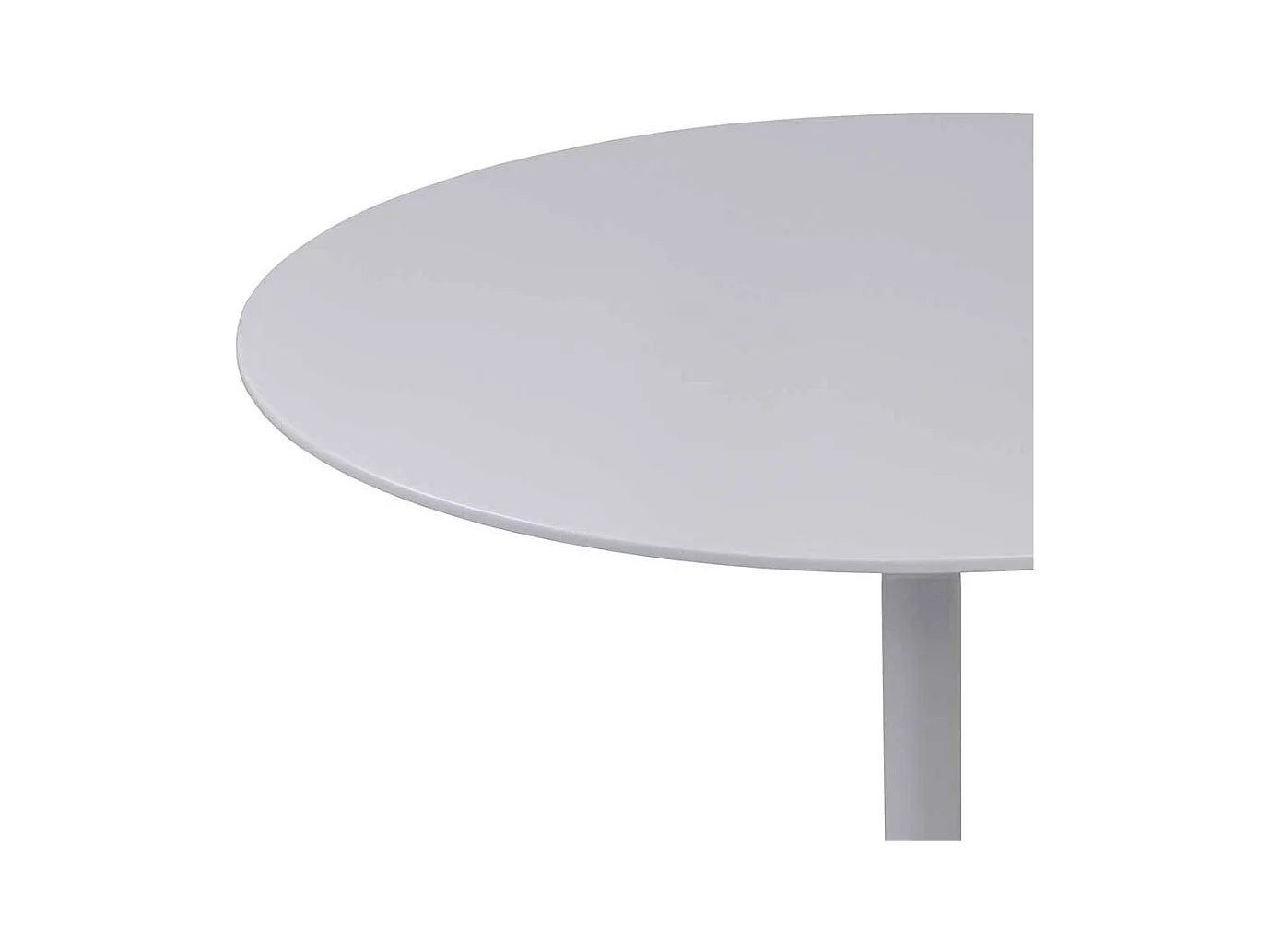 Runder Bistrotisch in Weiß Hochglanz 75 cm hoch