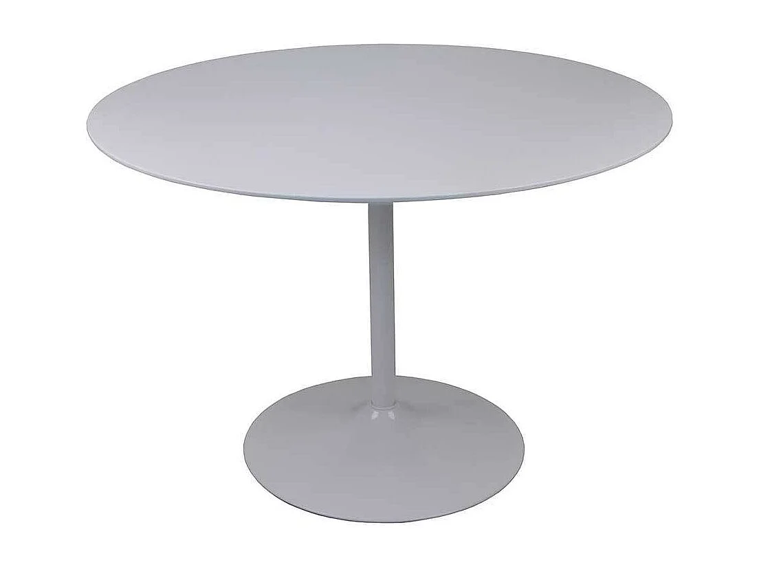 Runder Bistrotisch in Weiß Hochglanz 75 cm hoch