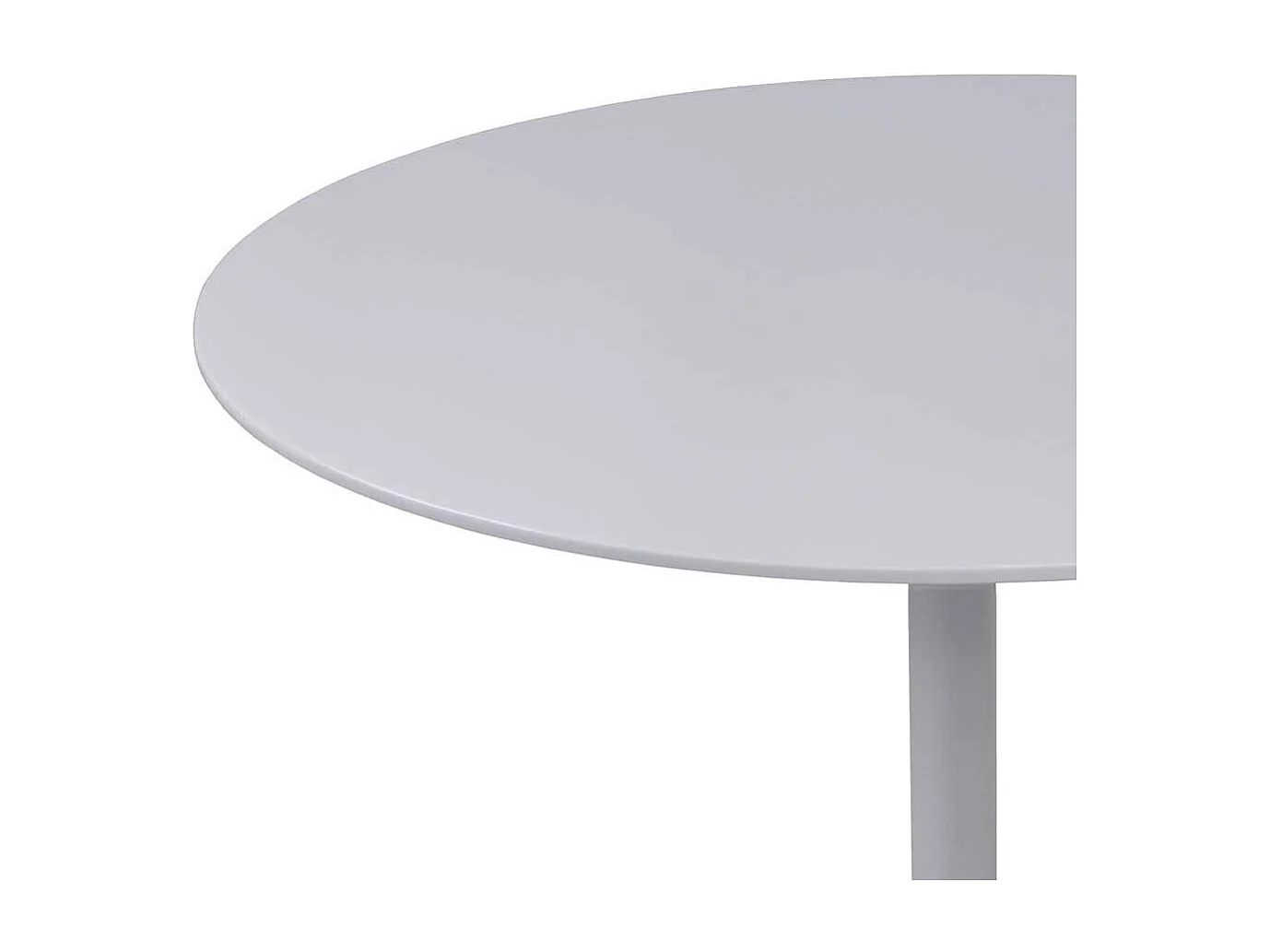 Runder Bistrotisch in Weiß Hochglanz 75 cm hoch