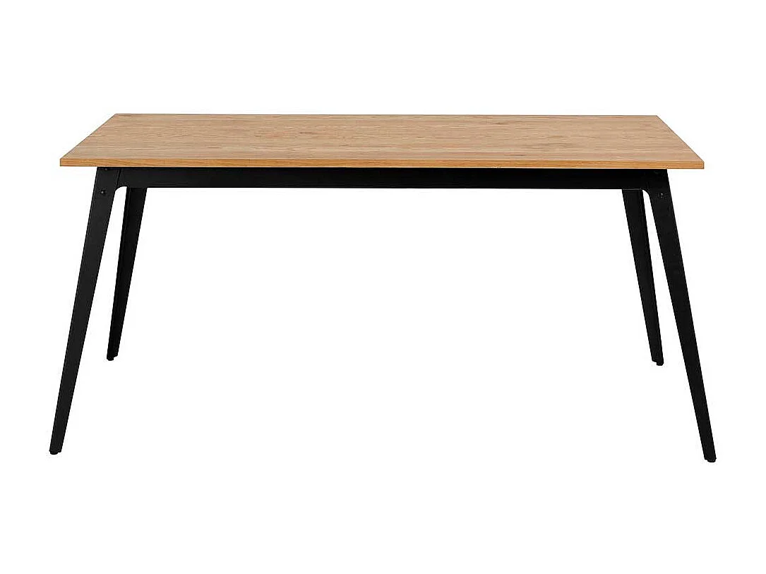 Esszimmer Tisch aus Kiefer Massivholz Metall Vierfußgestell