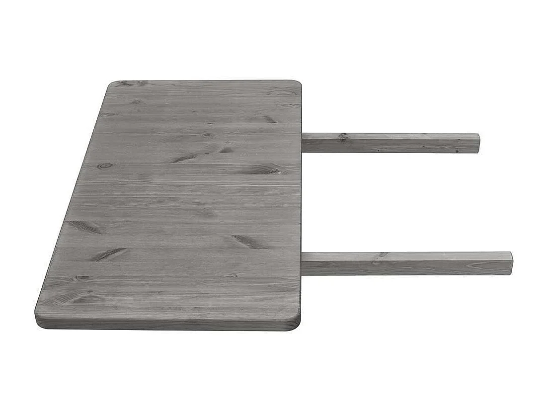 Landhaus Tisch aus Kiefer Massivholz grauer Tischplatte