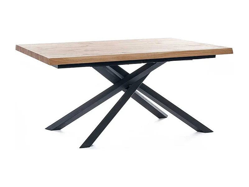 Esstisch mit Eiche furniert Mikado Fußgestell