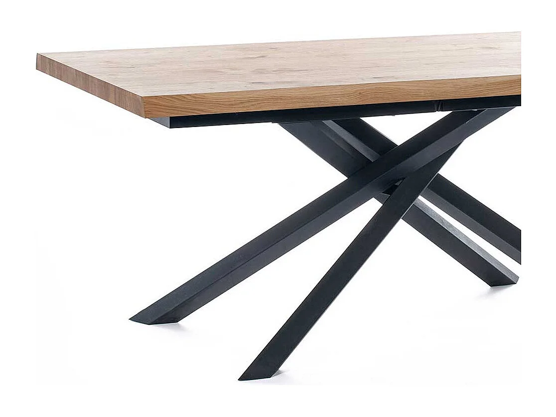 Esstisch mit Eiche furniert Mikado Fußgestell