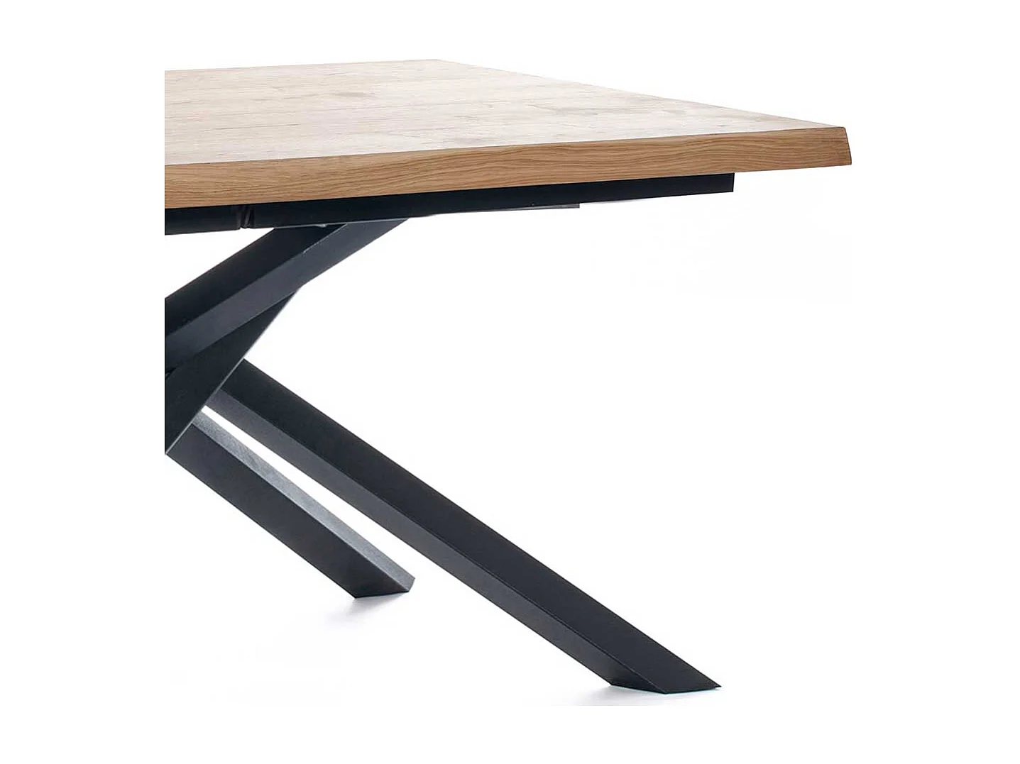 Esstisch mit Eiche furniert Mikado Fußgestell