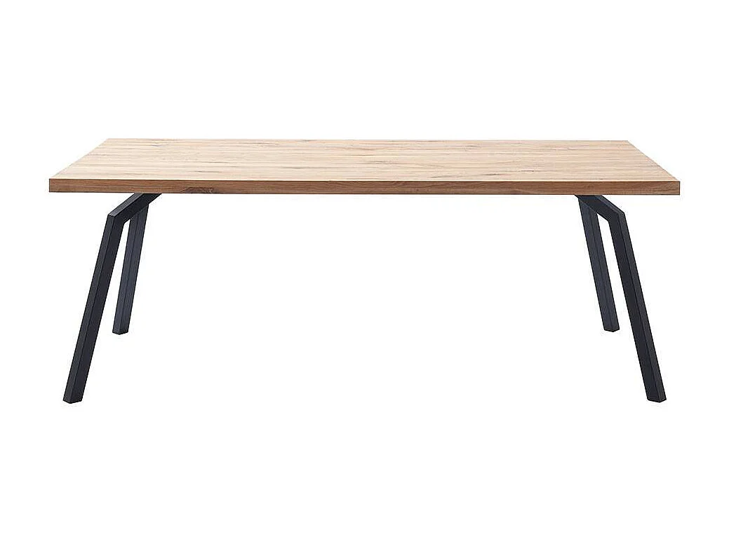 Esstisch Tisch Esszimmer aus Balkeneiche Massivholz und Metall