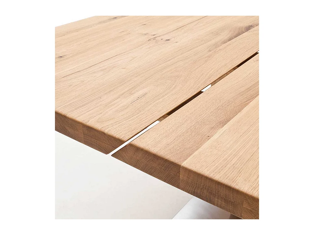 Säulen Esstisch aus Balkeneiche modern