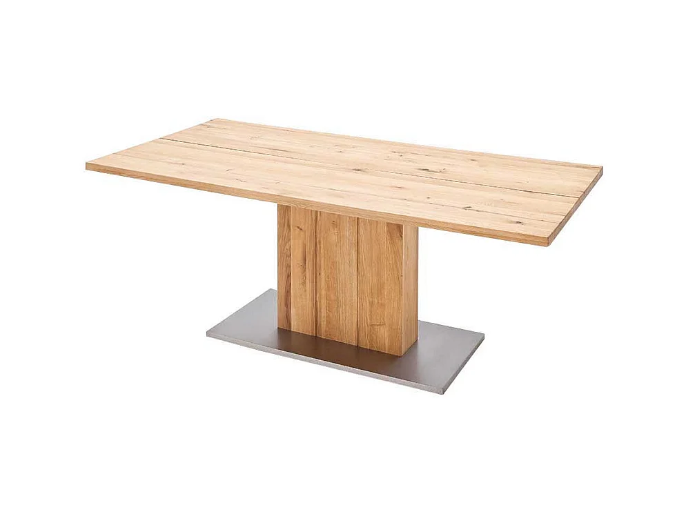 Säulen Esstisch aus Balkeneiche modern