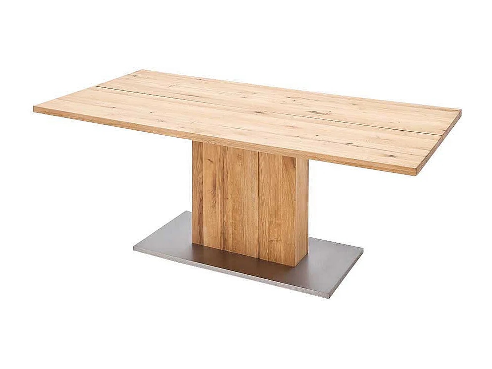 Säulen Esstisch aus Balkeneiche modern