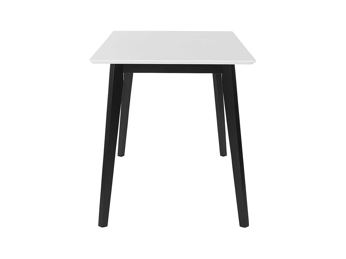 Küchen Tisch in Weiß und Schwarz rechteckiger Tischplatte