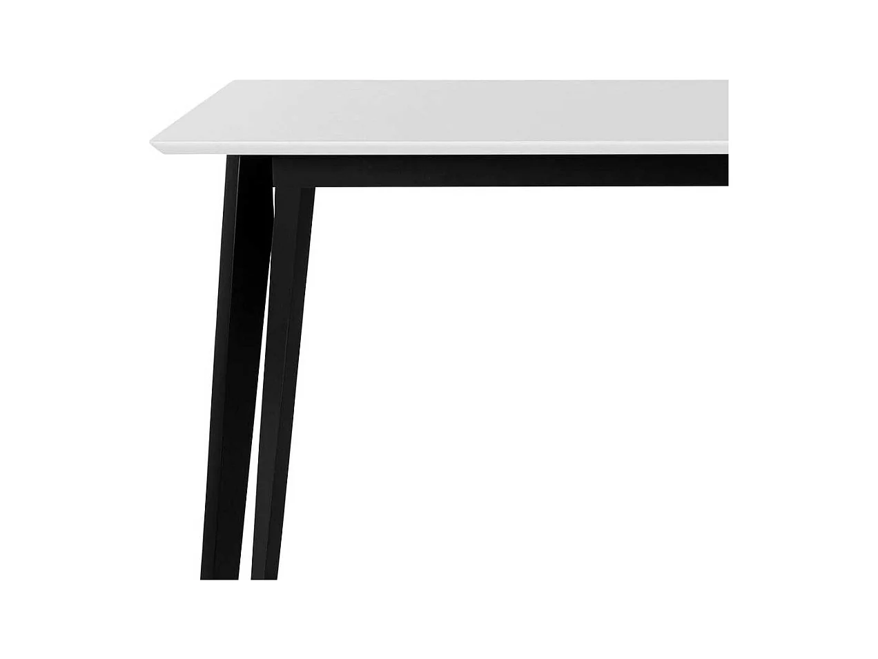 Küchen Tisch in Weiß und Schwarz rechteckiger Tischplatte