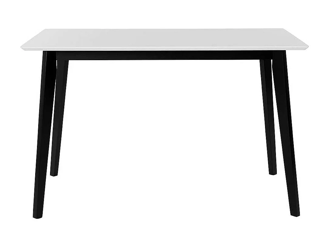 Küchen Tisch in Weiß und Schwarz rechteckiger Tischplatte