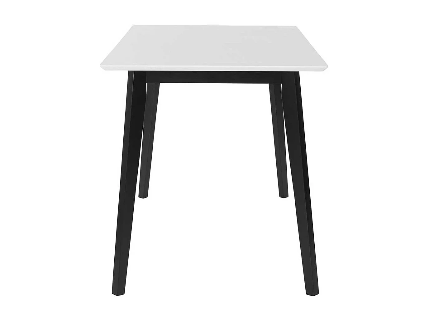 Küchen Tisch in Weiß und Schwarz rechteckiger Tischplatte
