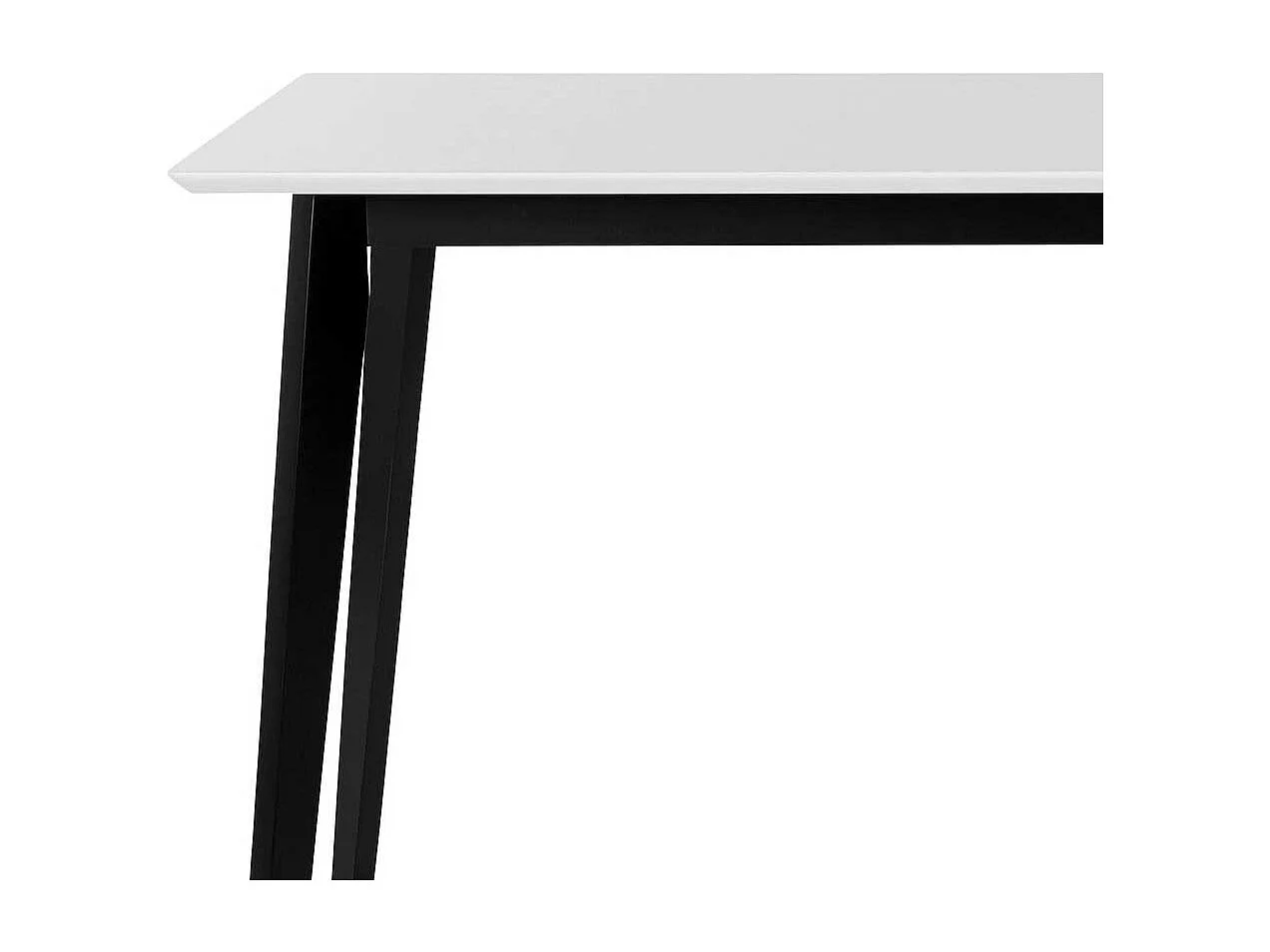 Küchen Tisch in Weiß und Schwarz rechteckiger Tischplatte